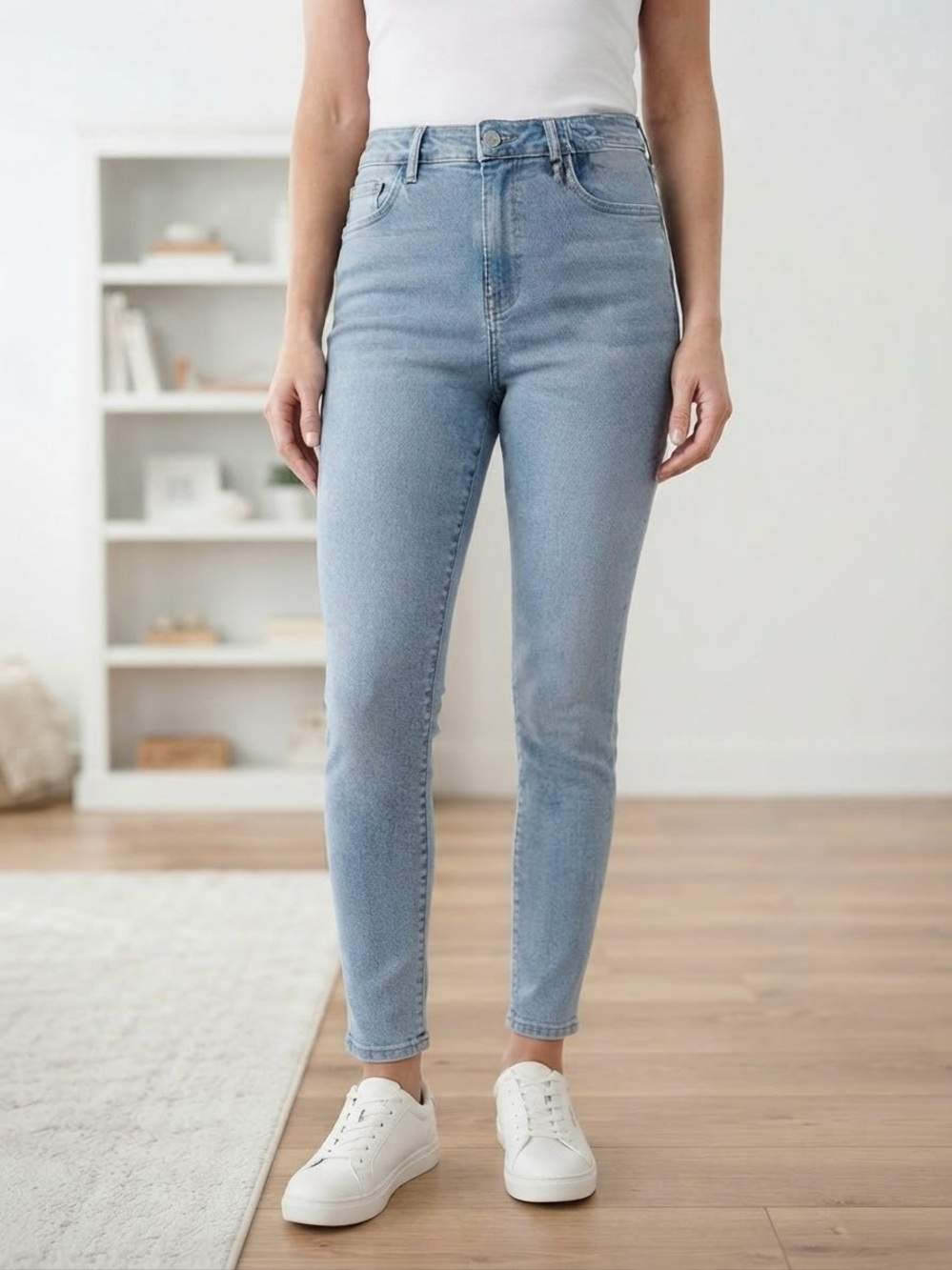 Time and Tru High-Rise Light Blue Skinny Jeans
